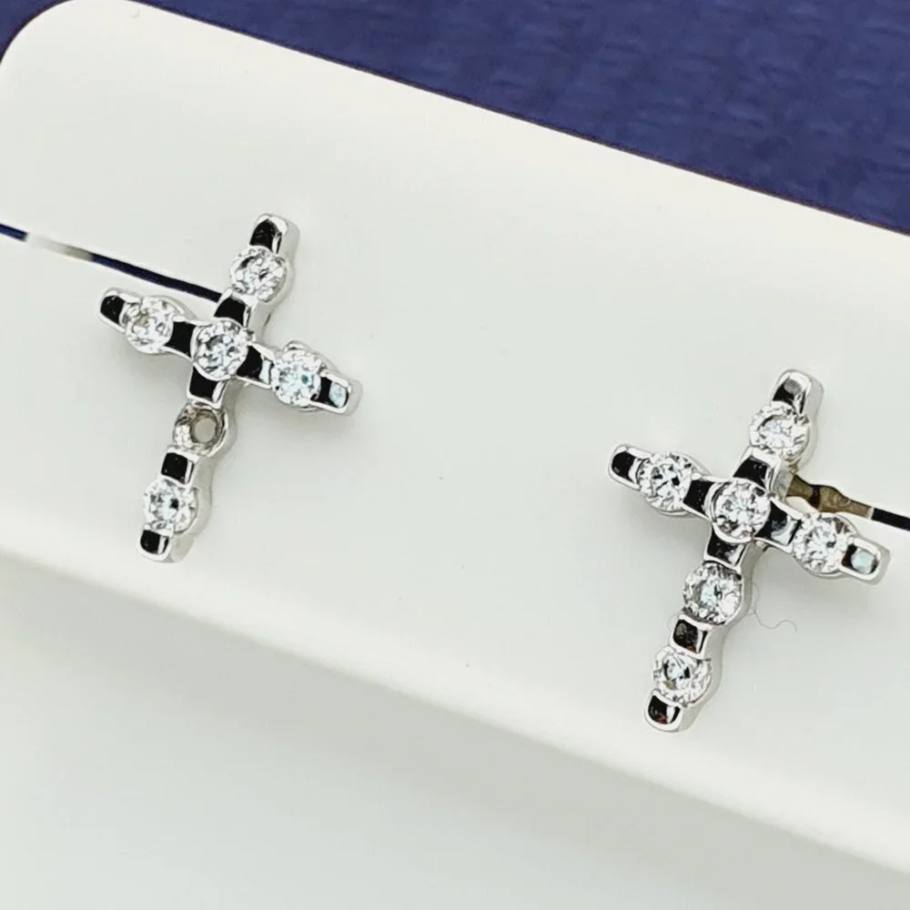 925 Sterling Silver CZ Stud Earrings for Women/Girl, US925P1015